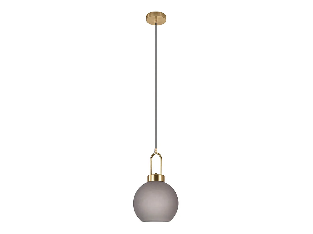 Luton lampe pendentif Ø25cm enfumé verre.