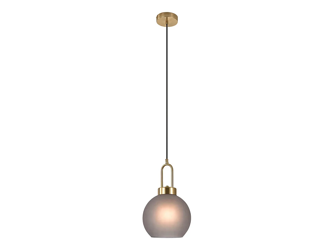 Luton lampe pendentif Ø25cm enfumé verre.