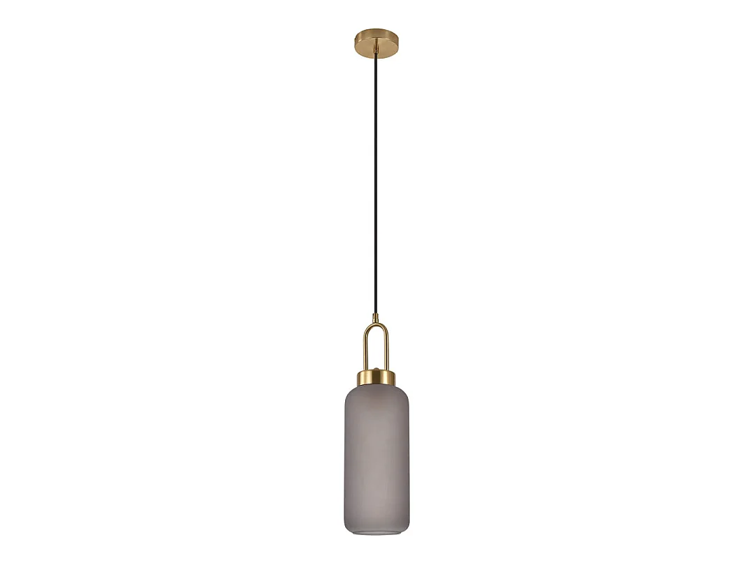 Luton lamp hanglamp Ø13cm rookkleurig glas.