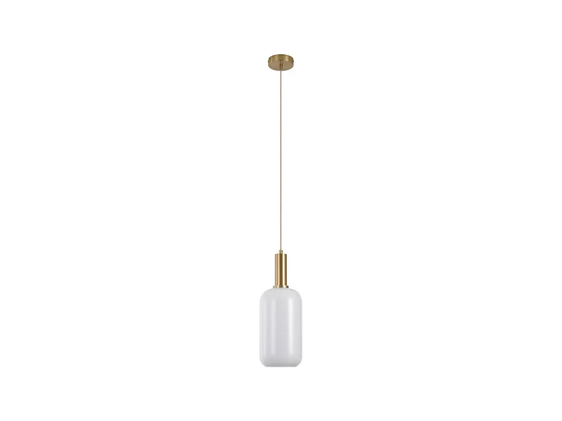 Chelsea - Suspension cylindrique en verre : Couleur - Blanc