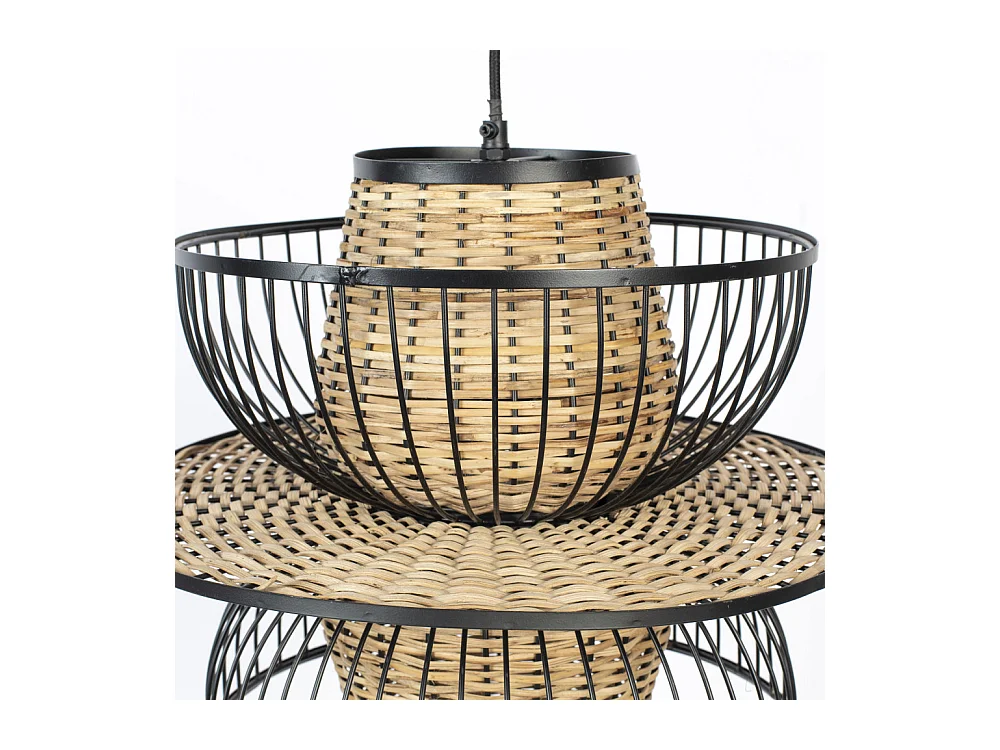 Carmen - Suspension en cannage ø40x35cm - Couleur - Naturel