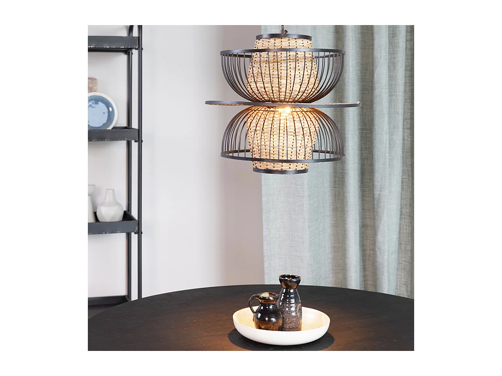 Carmen - Suspension en cannage ø40x35cm - Couleur - Naturel