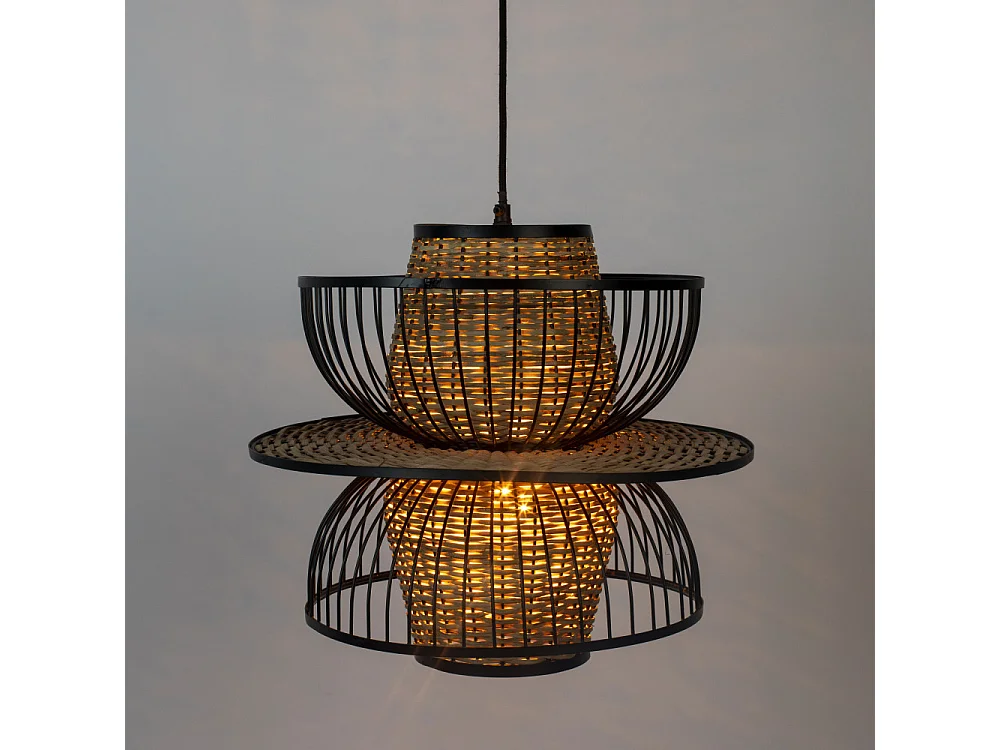 Carmen - Suspension en cannage ø40x35cm - Couleur - Naturel