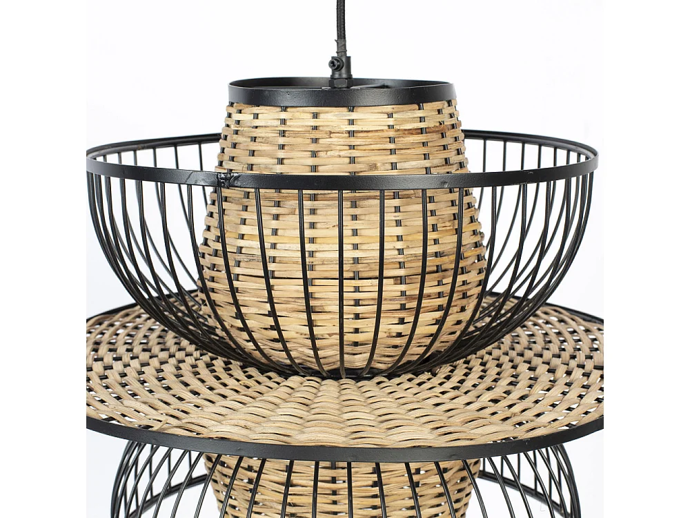 Carmen - Suspension en cannage ø40x35cm - Couleur - Naturel