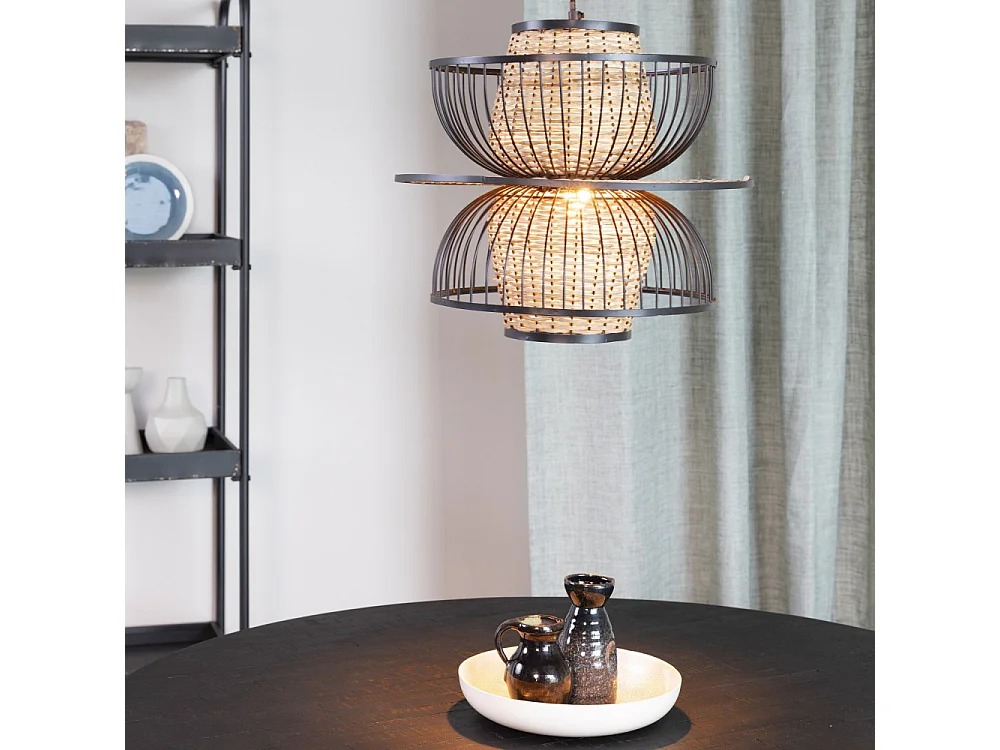 Carmen - Suspension en cannage ø40x35cm - Couleur - Naturel