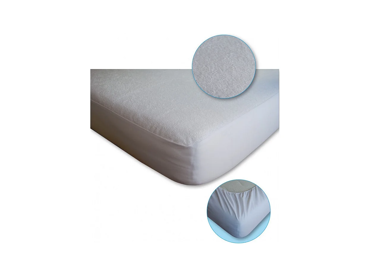 Lot de 2 protèges matelas imperméable, absorbant et anti-acariens 140 x 190 cm