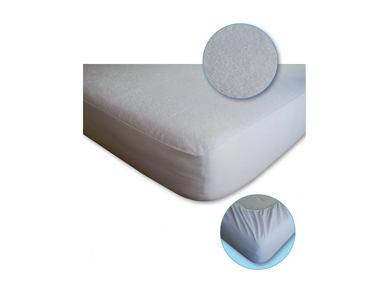 Lot de 2 Protèges matelas imperméable, absorbant et anti-acariens 90 x 190 cm