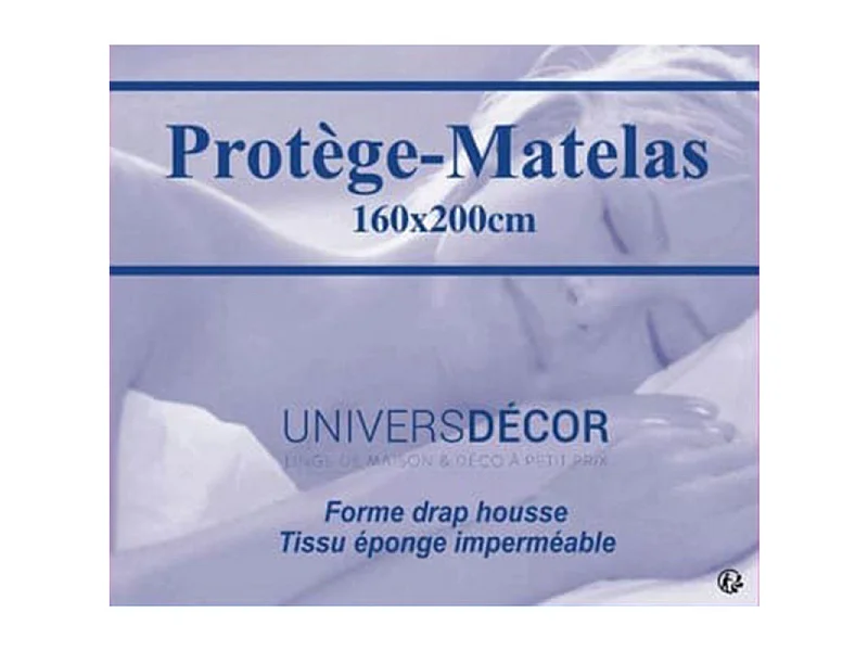 Lot de 2 Protèges matelas imperméable, absorbant et anti-acariens 160 x 200 cm