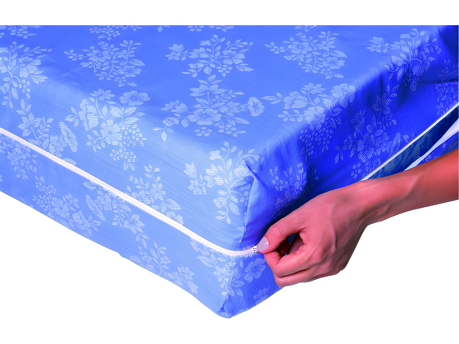 Housse à matelas damassé 160 x 200 cm - Rénove matelas