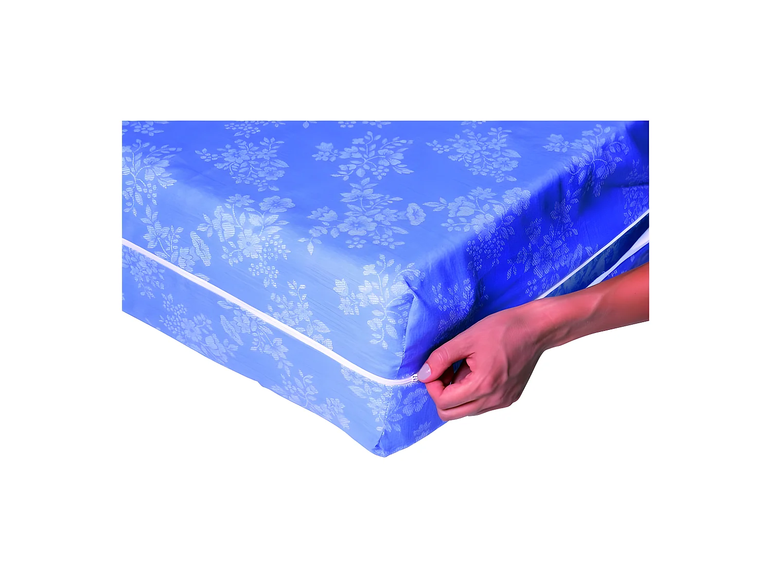 Housse à matelas damassé 140 x 190 cm - Rénove matelas