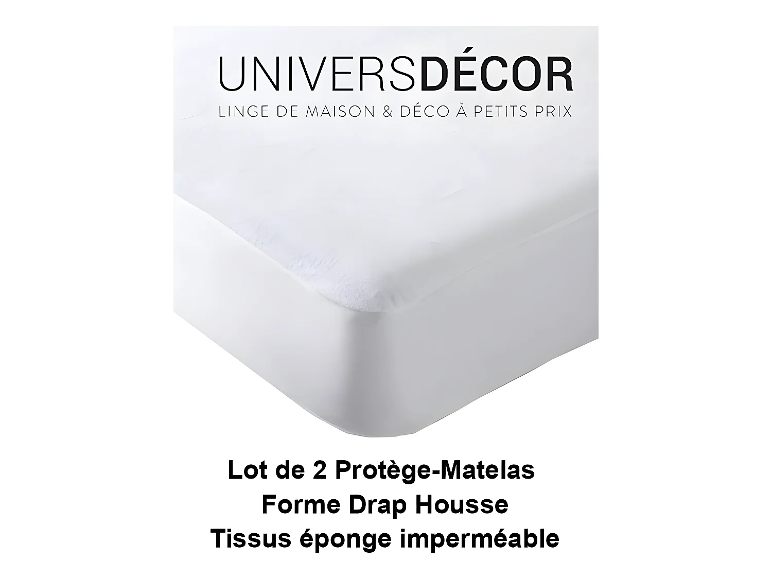 Lot de 2 Protèges matelas imperméable, absorbant et anti-acariens 180 x 200 cm King Size