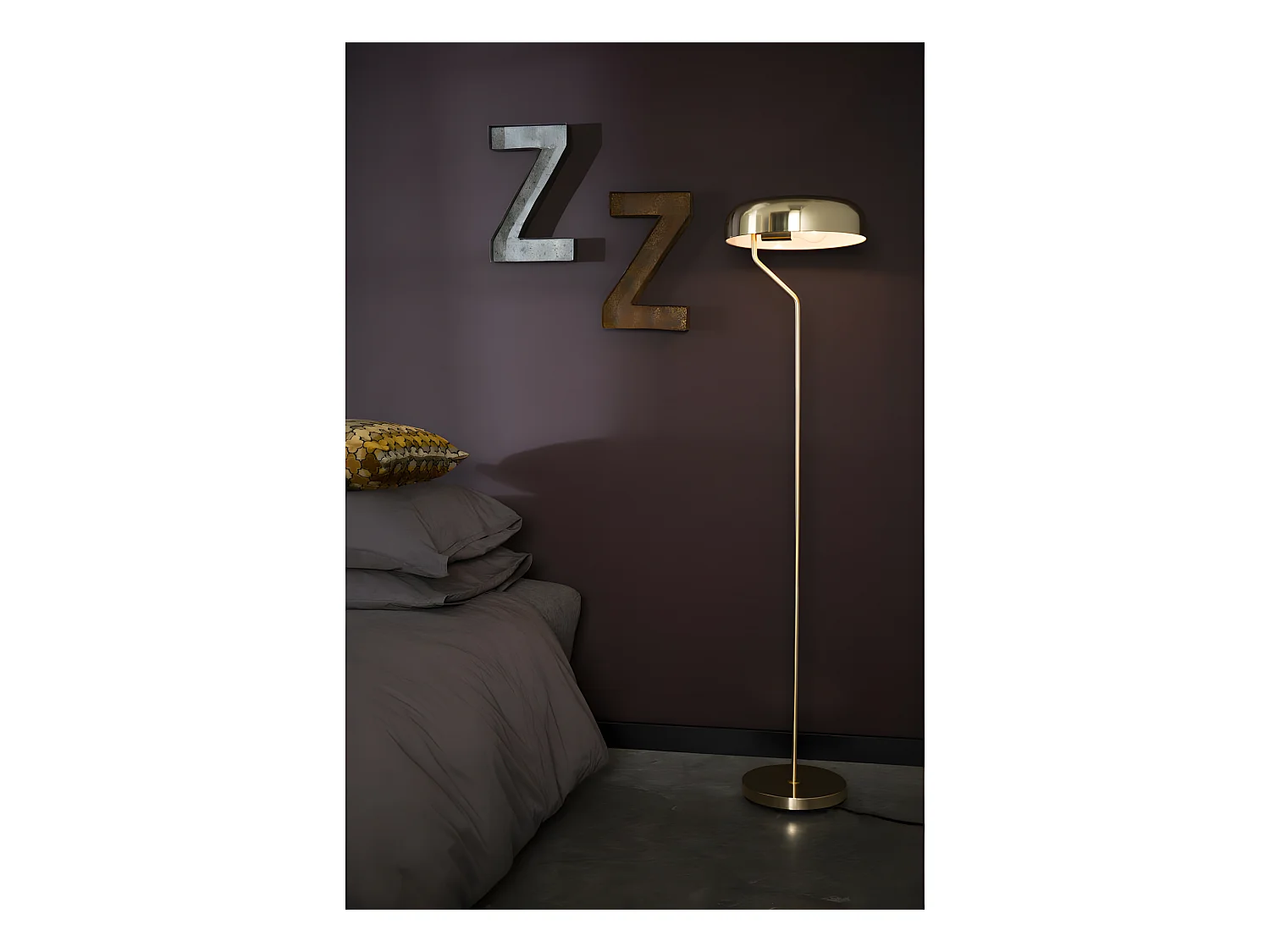 Eclipse - Lampadaire design métal finitions dorées - Or