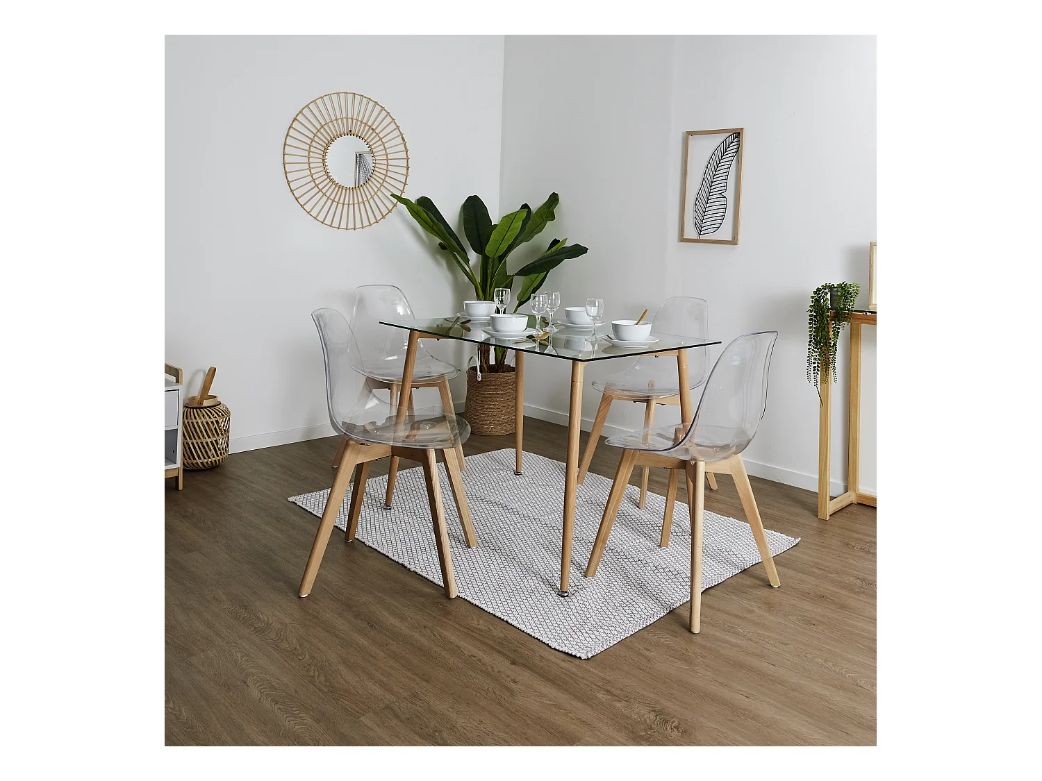 Chaise Scandinave Transparente - Lot De 2 Transparent