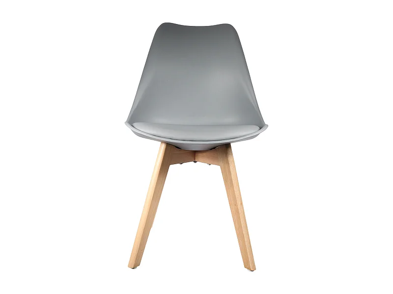 Chaise Scandinave Coque Rembourree Gris - Lot De 4 Gris