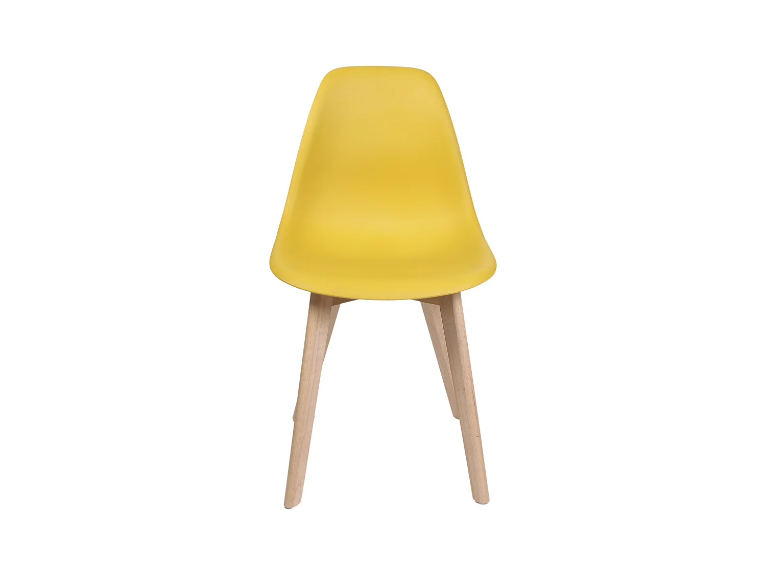 Chaise Scandinave Coque Moutarde - Lot De 2 Jaune
