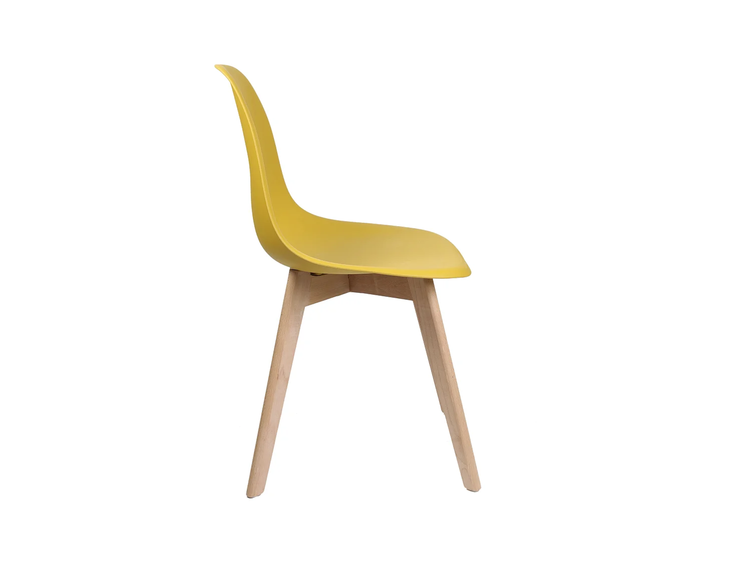 Chaise Scandinave Coque Moutarde - Lot De 2 Jaune