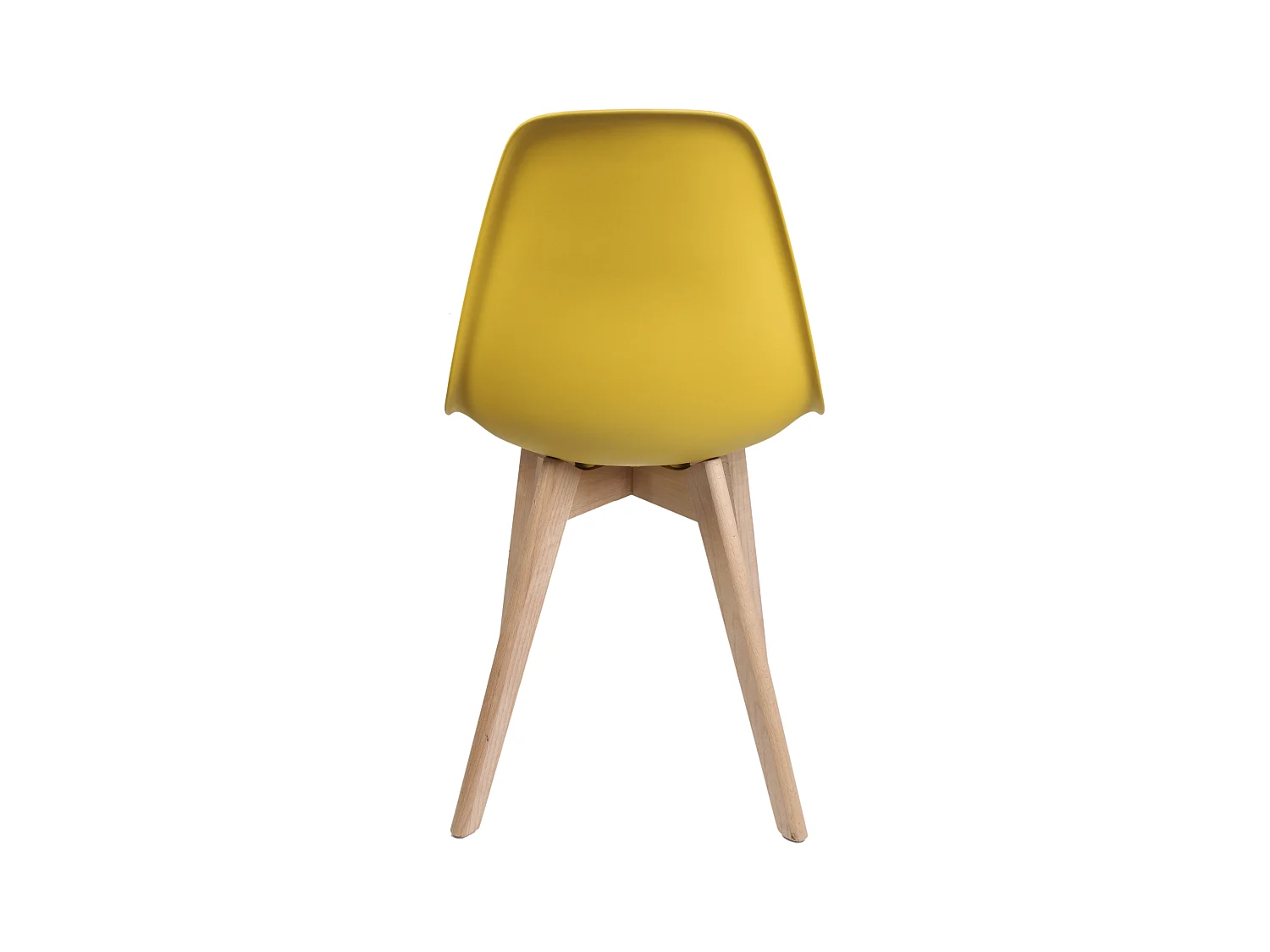 Chaise Scandinave Coque Moutarde - Lot De 2 Jaune