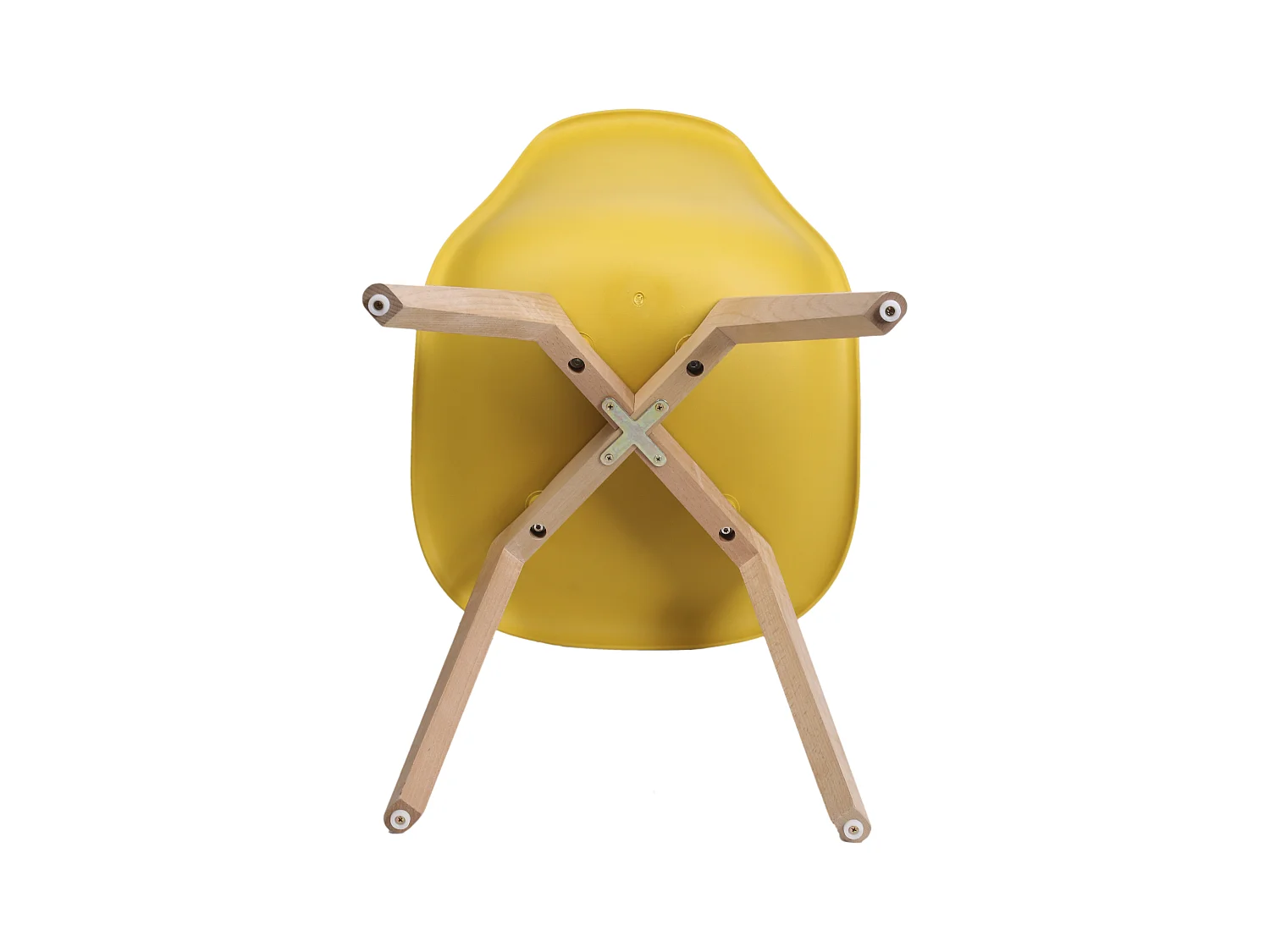 Chaise Scandinave Coque Moutarde - Lot De 2 Jaune