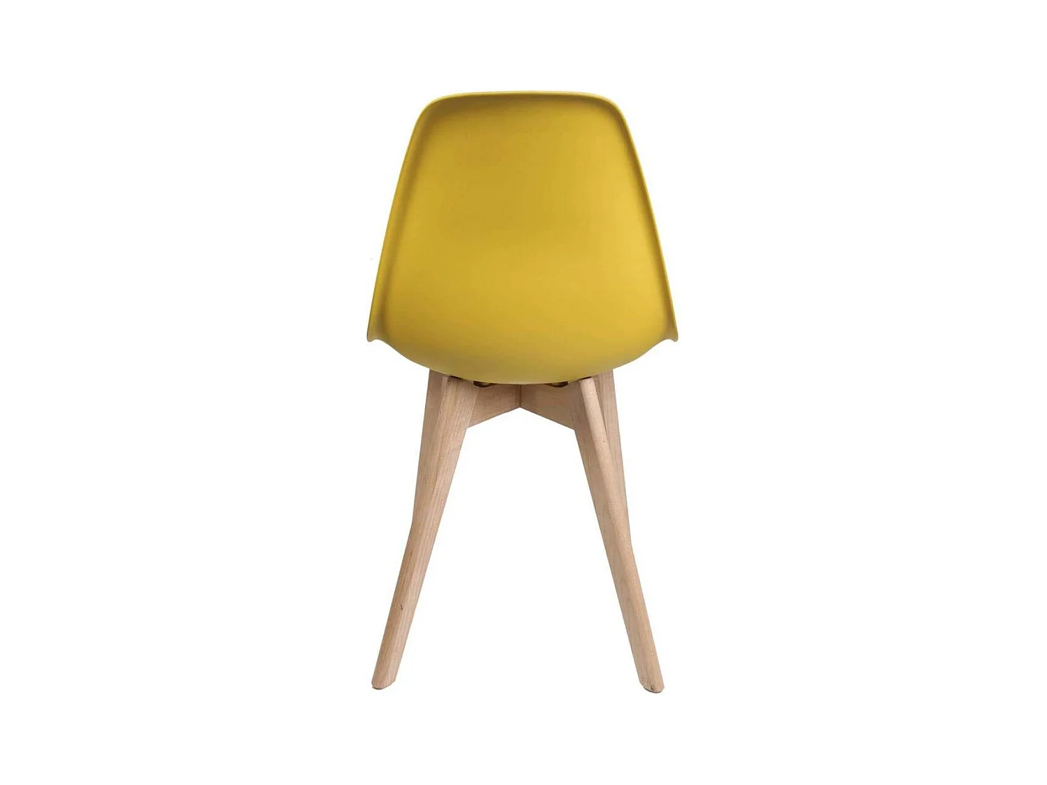Chaise Scandinave Coque Moutarde - Lot De 2 Jaune