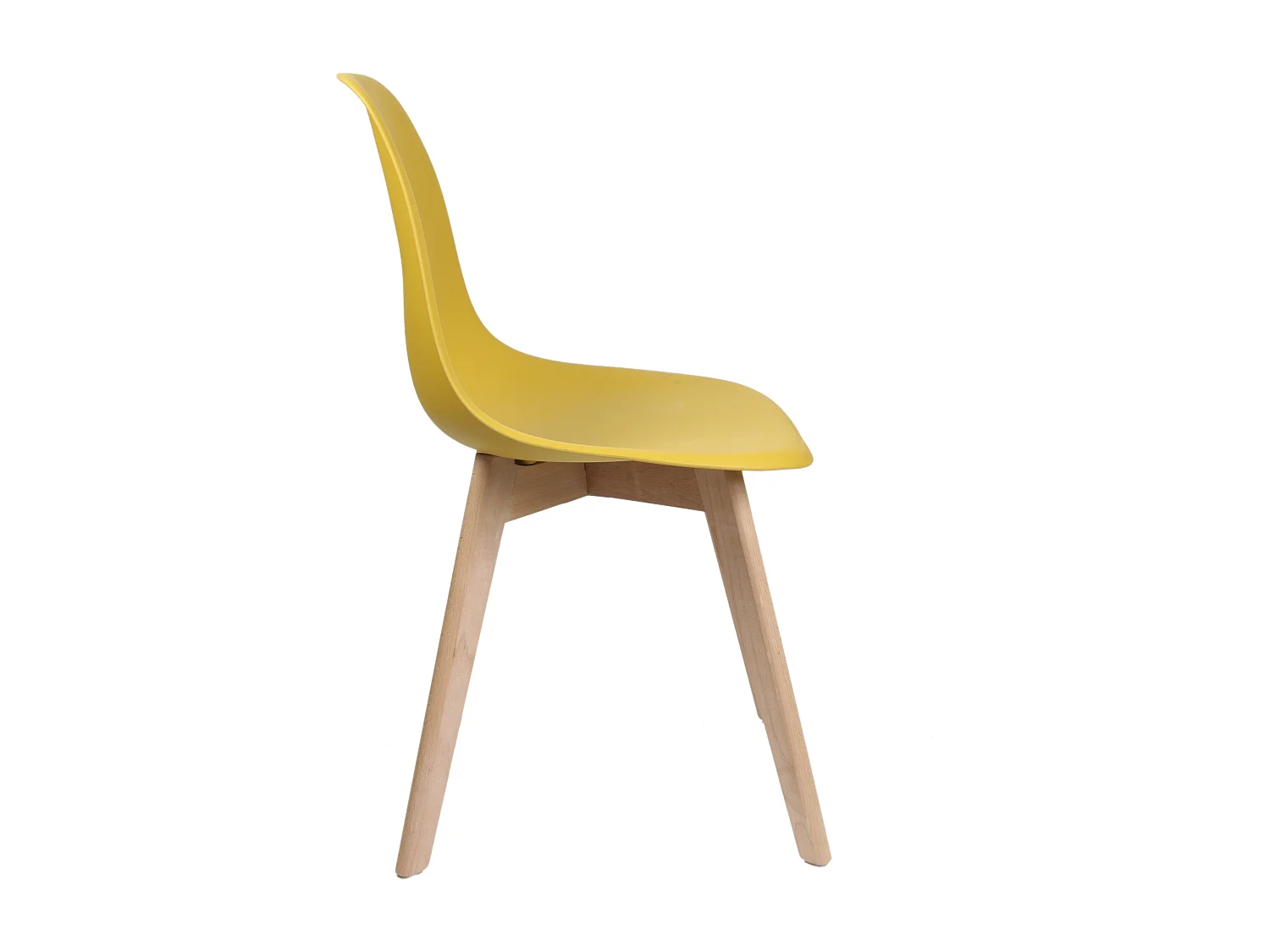 Chaise Scandinave Coque Moutarde - Lot De 2 Jaune