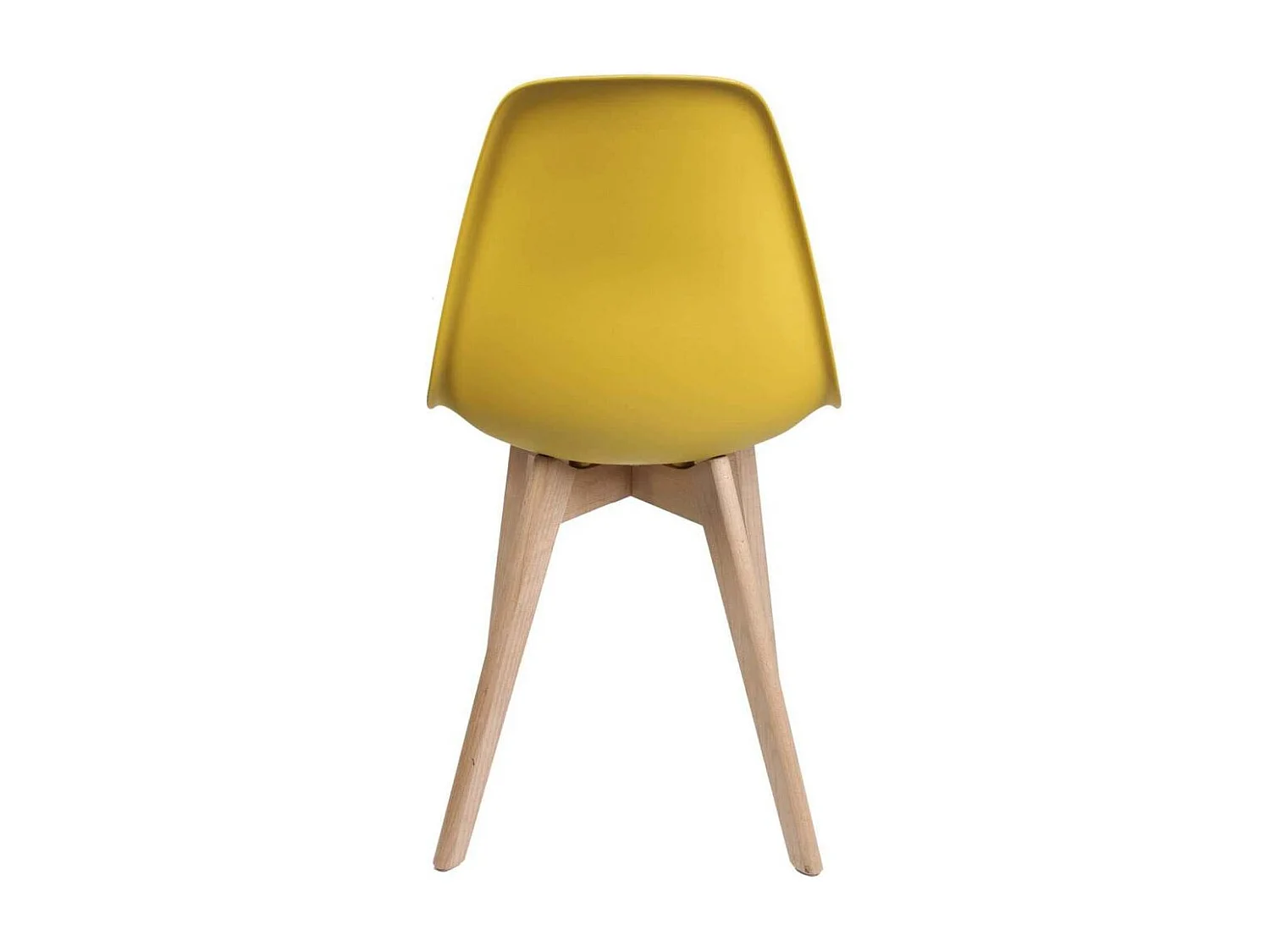 Chaise Scandinave Coque Moutarde - Lot De 2 Jaune
