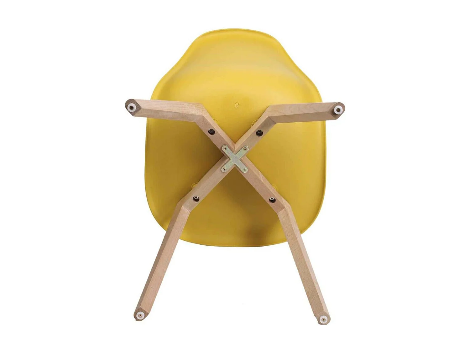 Chaise Scandinave Coque Moutarde - Lot De 2 Jaune