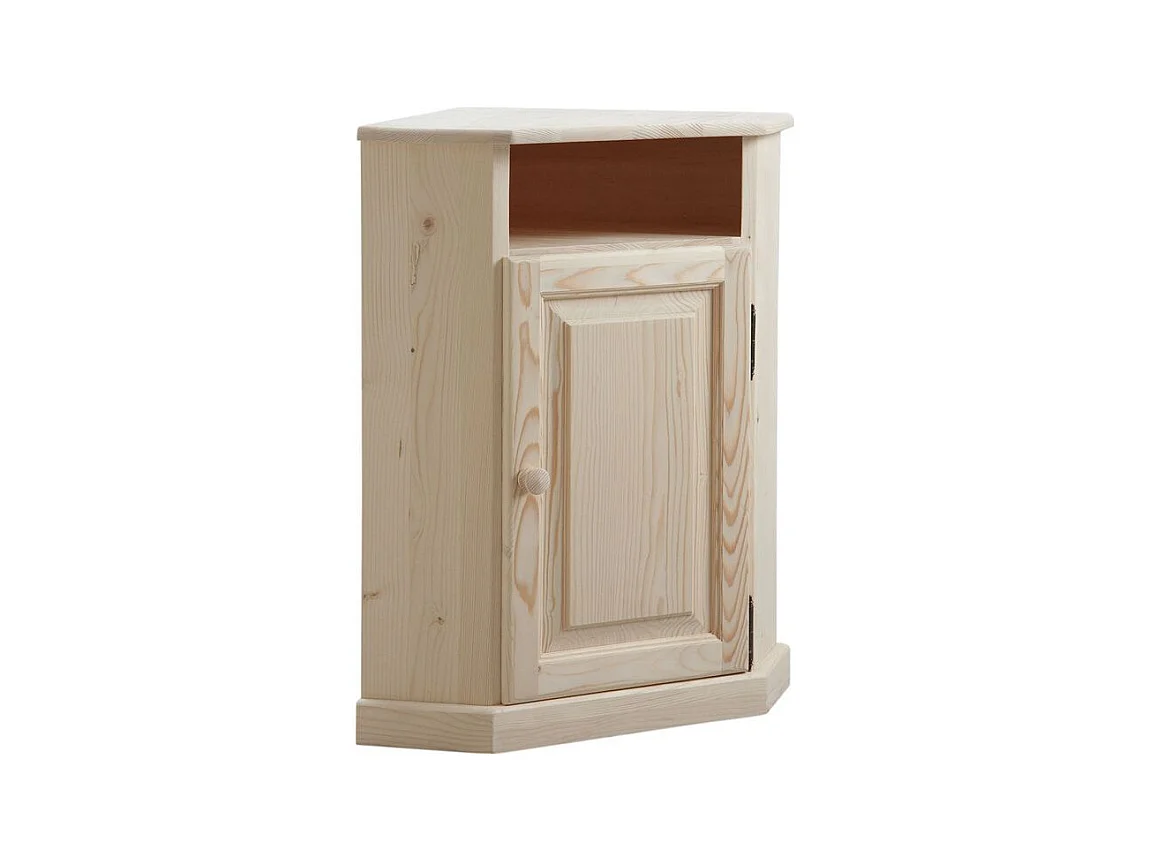 Petit meuble d'angle en bois brut