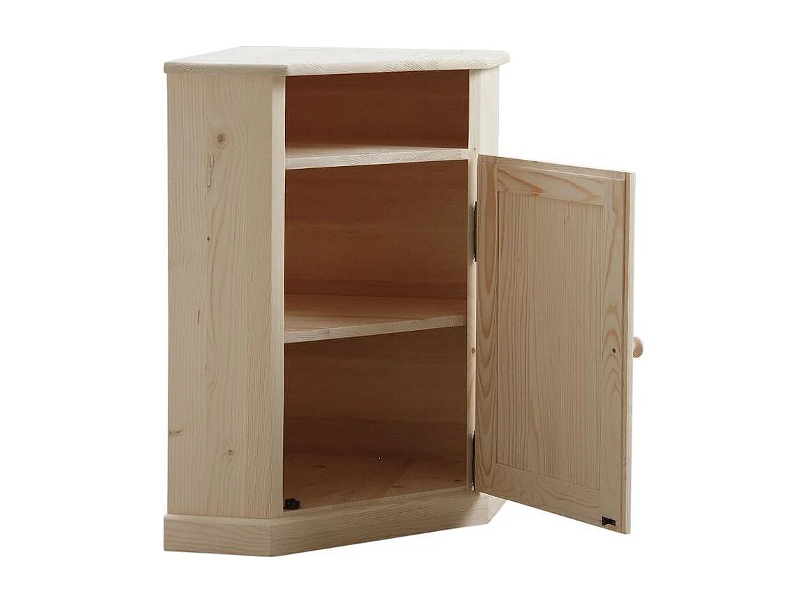 Petit meuble d'angle en bois brut