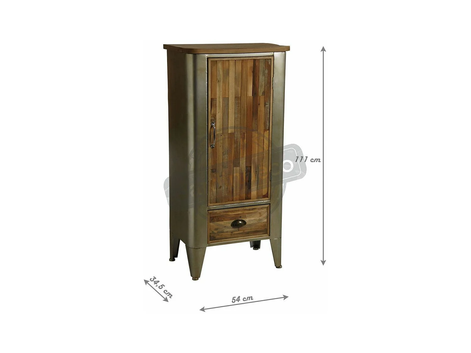 Armoire en bois et métal Alizé