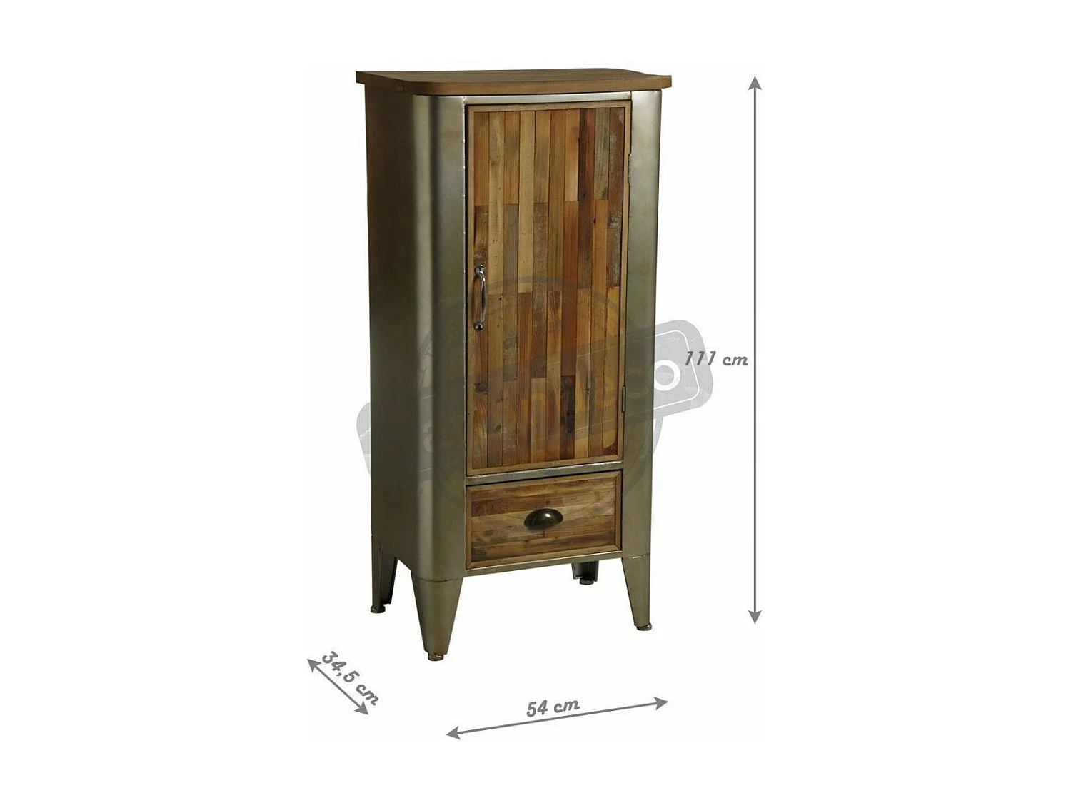 Armoire en bois et métal Alizé