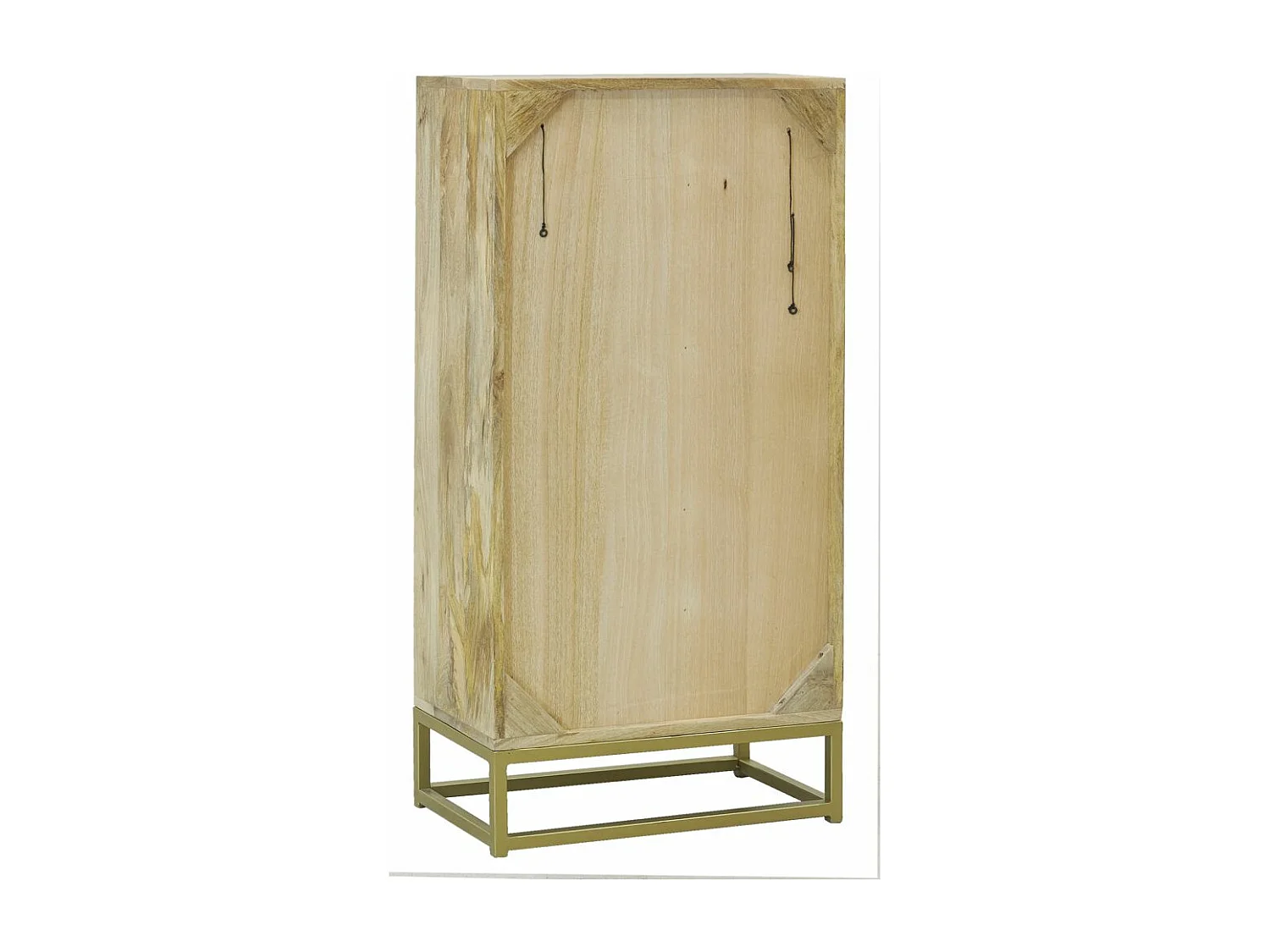 Commode en manguier et cannage en rotin