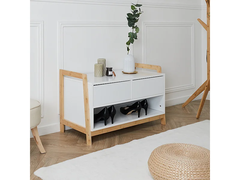 Meuble De Rangement Copenhague Blanc, Marron