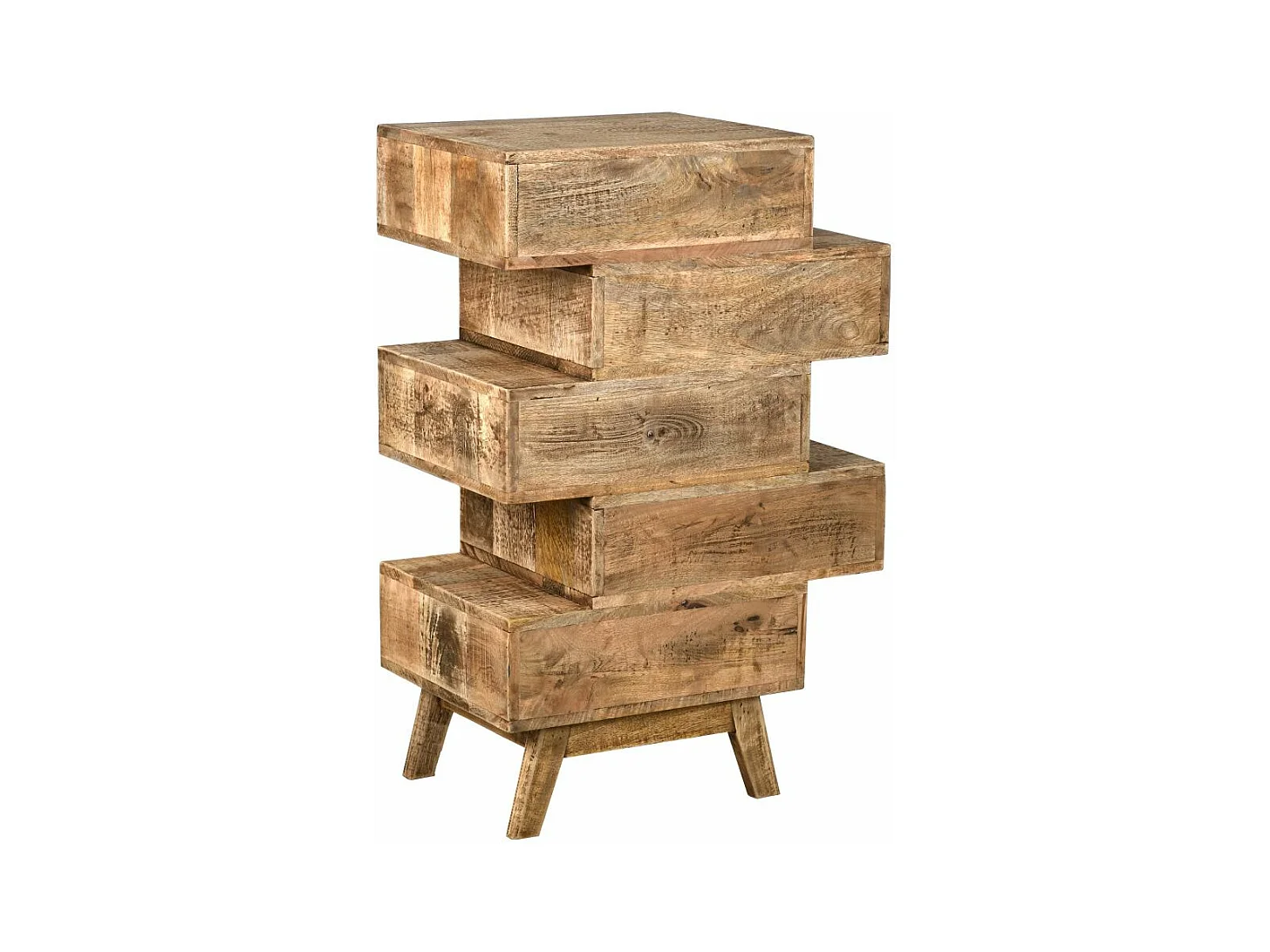 Commode 90cm en manguier et métal Zouma