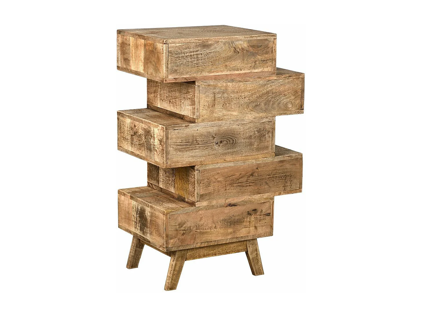 Commode 90cm en manguier et métal Zouma