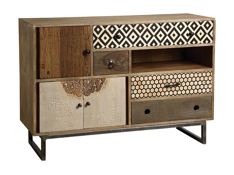 Commode graphique en manguier