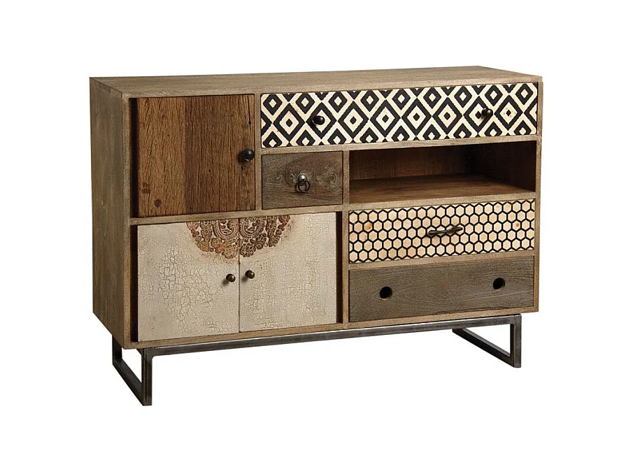 Commode graphique en manguier