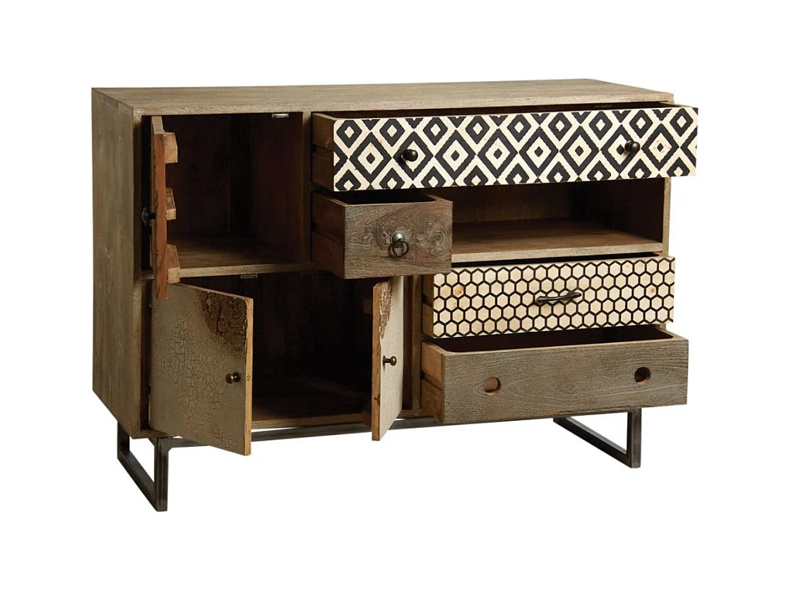 Commode graphique en manguier