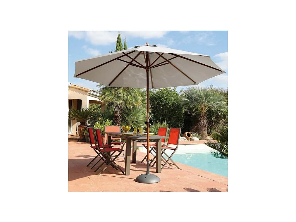 Parasol en bois 300 cm avec manivelle Holly