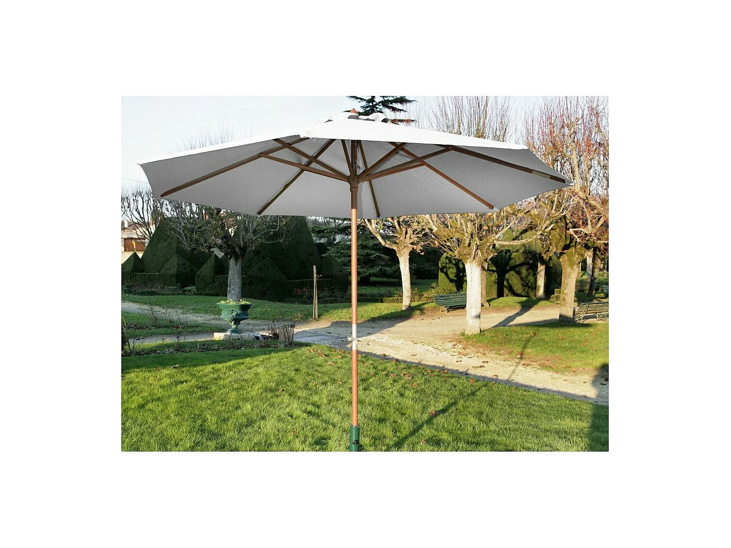 Parasol en bois 300 cm avec manivelle Holly