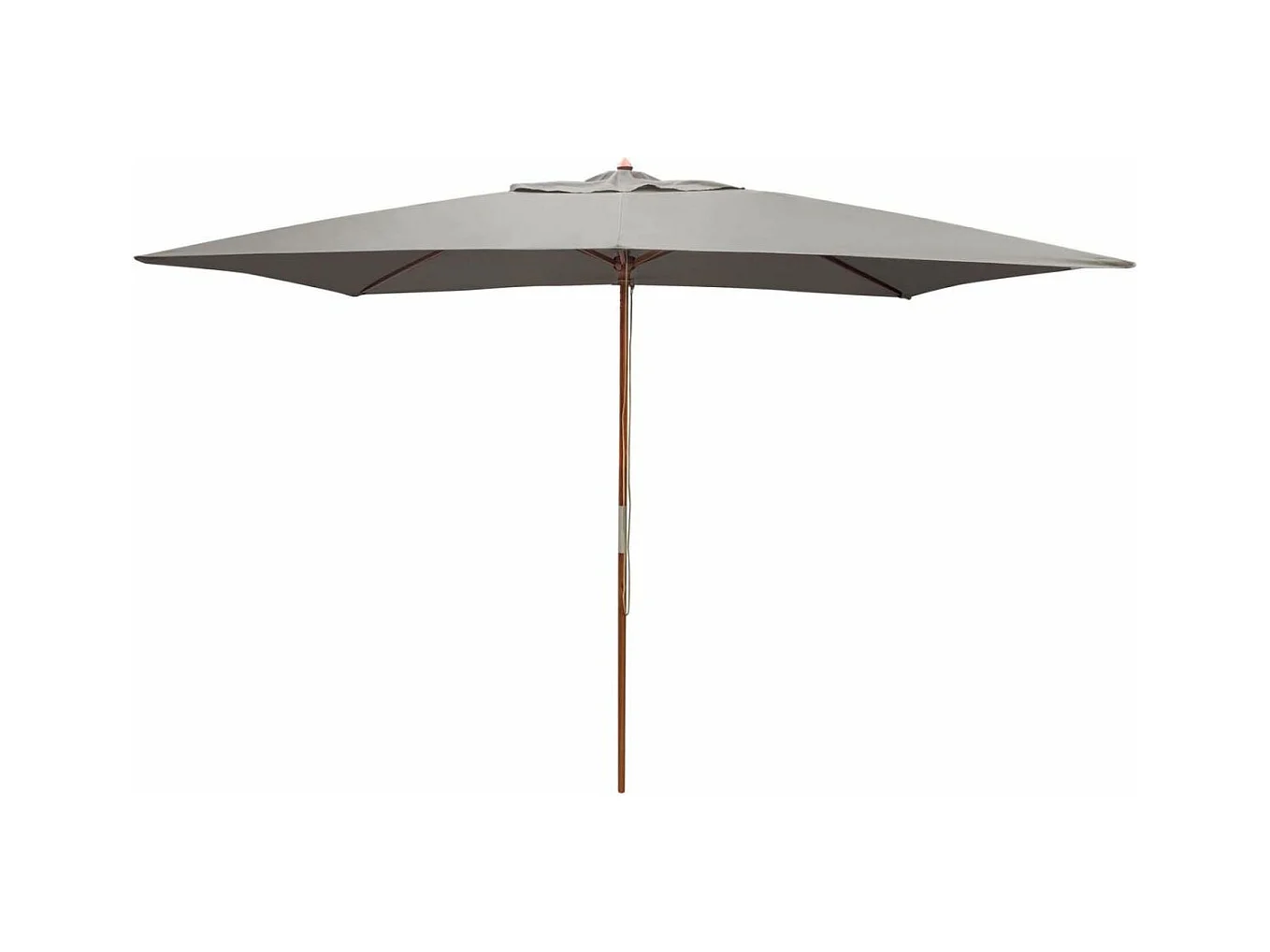 Parasol avec mât en bois 300x200 cm Ori