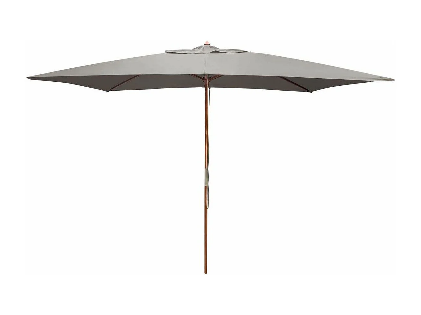 Parasol avec mât en bois 300x200 cm Ori