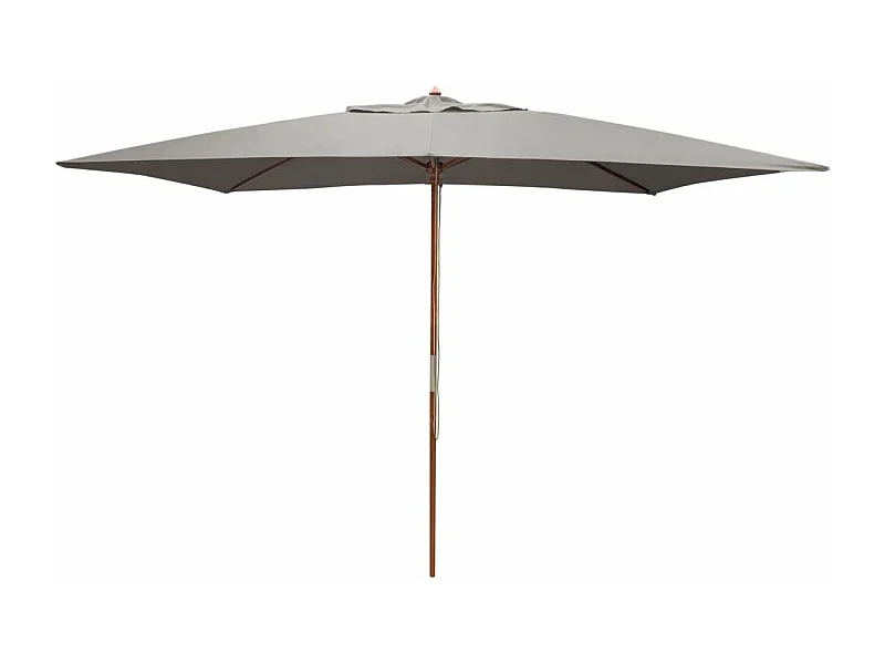 Parasol avec mât en bois 300x200 cm Ori