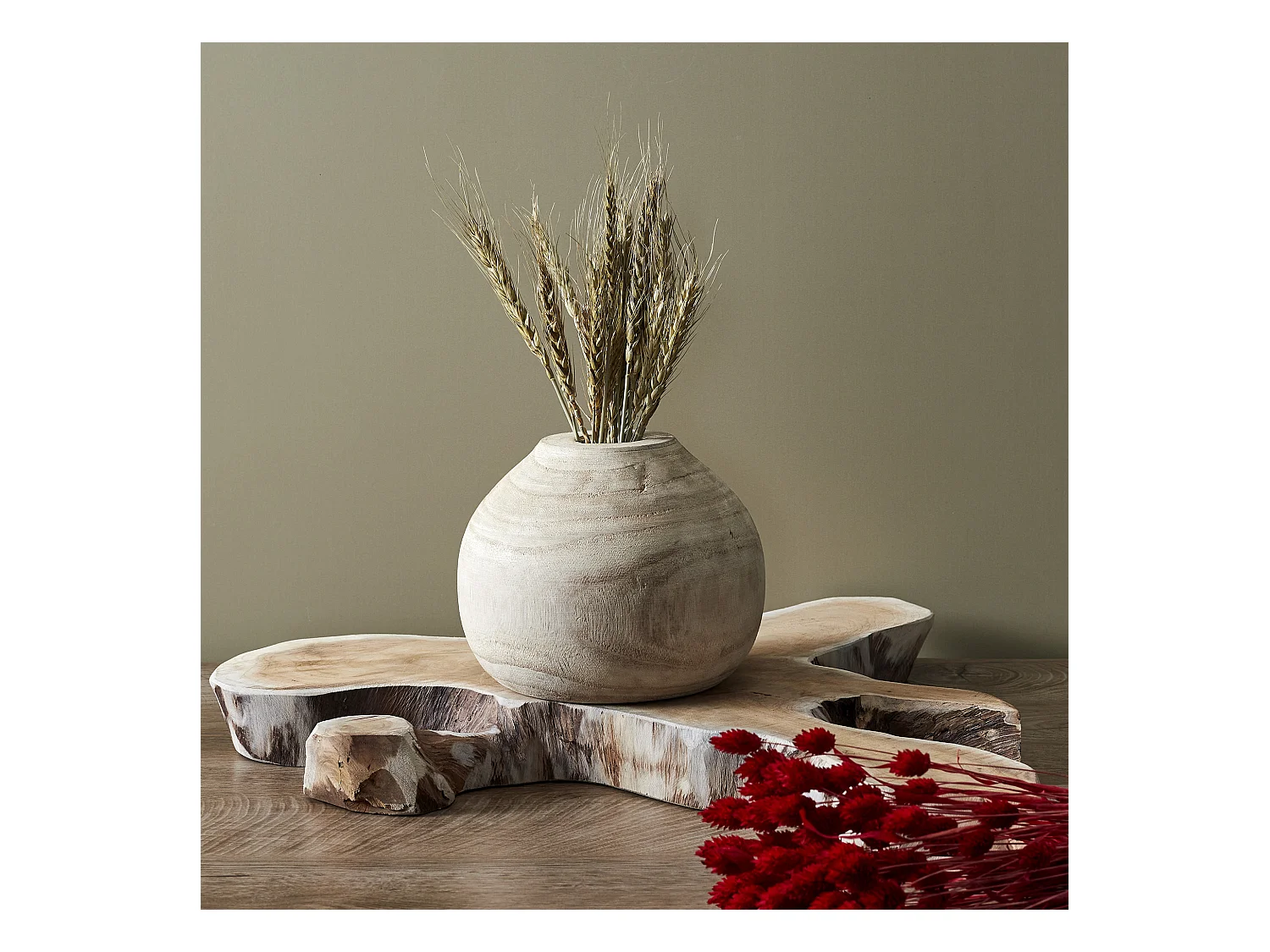 Vase Rond Bancoulier Beige