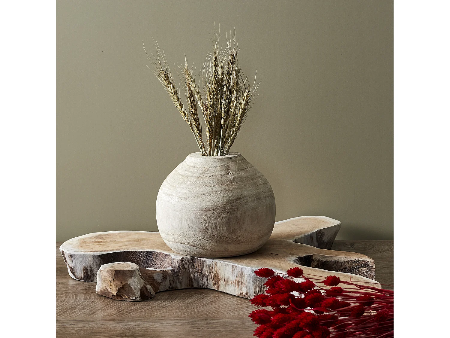 Vase Rond Bancoulier Beige