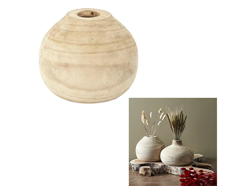 Vase Rond Bancoulier Beige