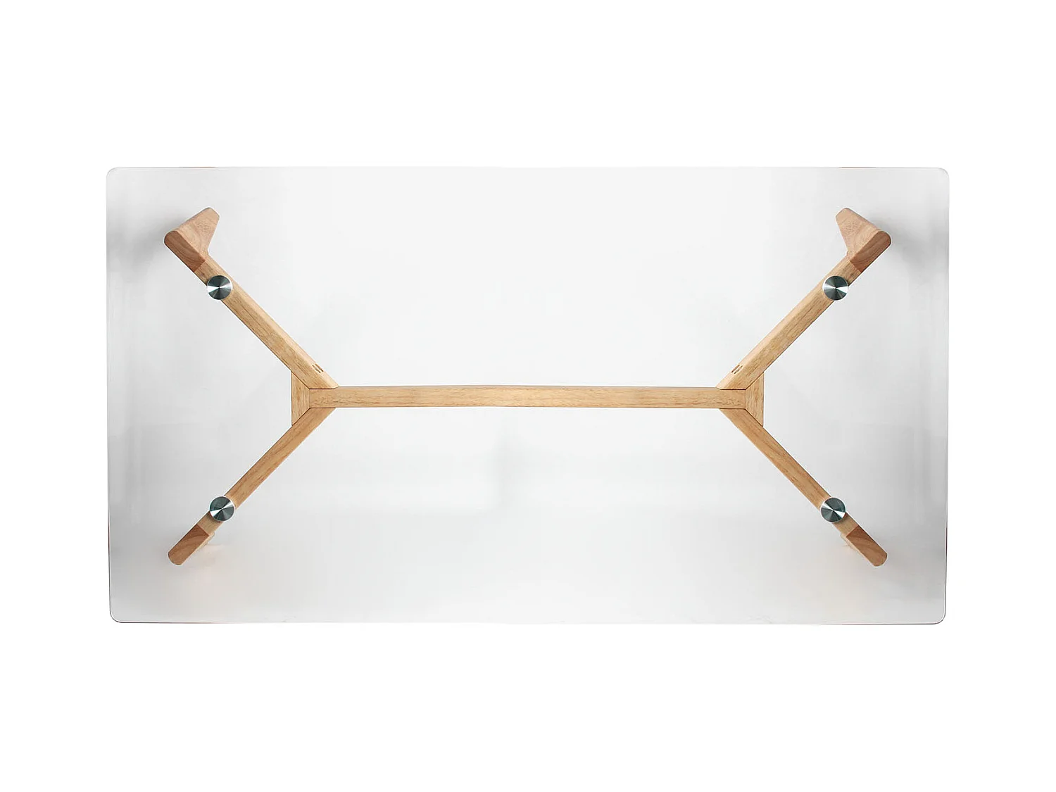 Table Rectangulaire En Verre 110x60x45cm Marron, Transparent