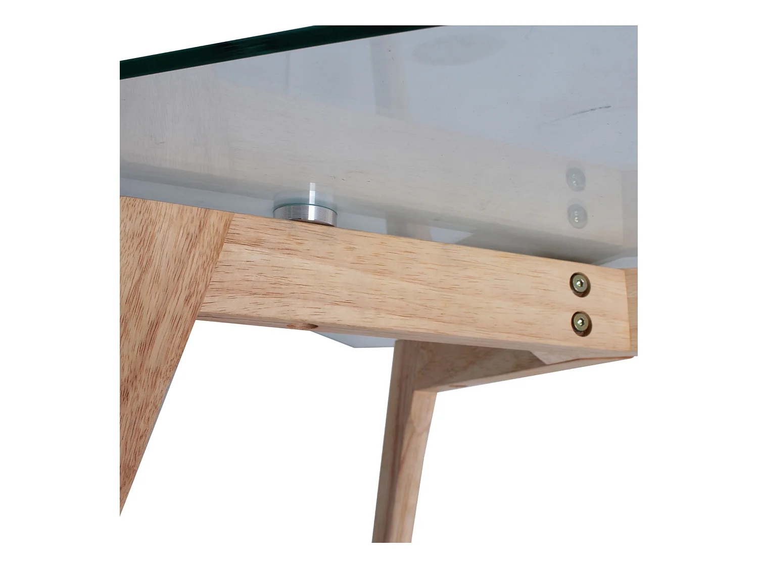 Table Rectangulaire En Verre 110x60x45cm Marron, Transparent