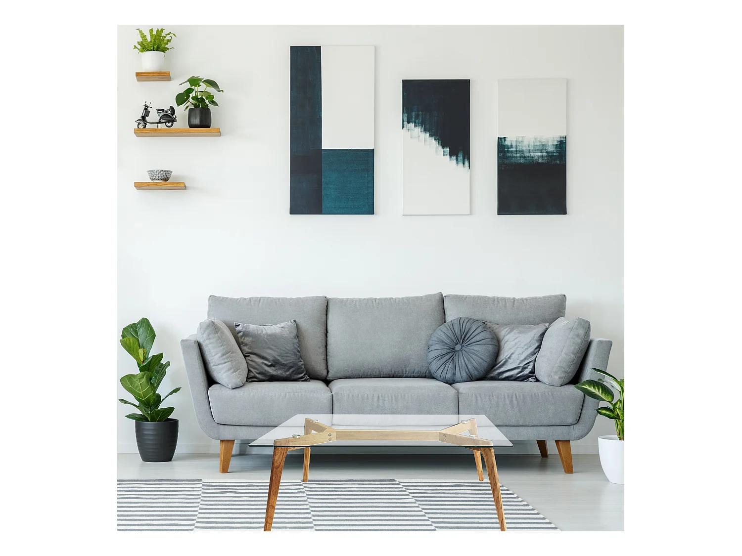 Table Rectangulaire En Verre 110x60x45cm Marron, Transparent