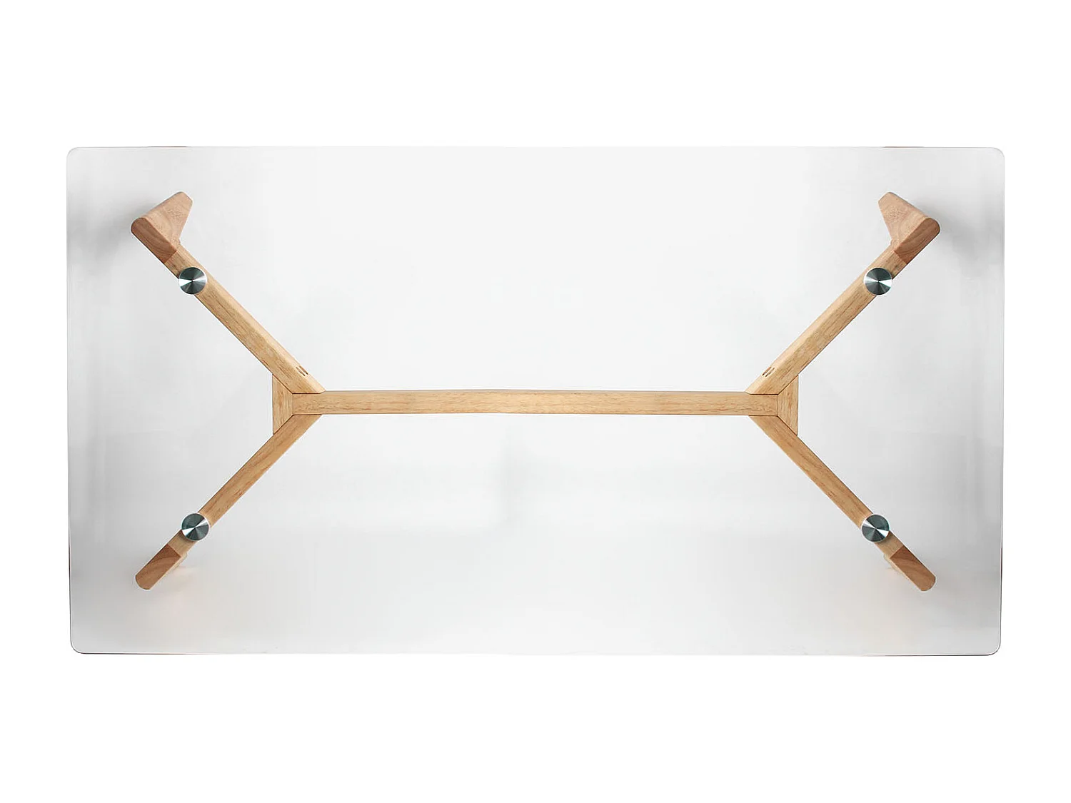 Table Rectangulaire En Verre 110x60x45cm Marron, Transparent