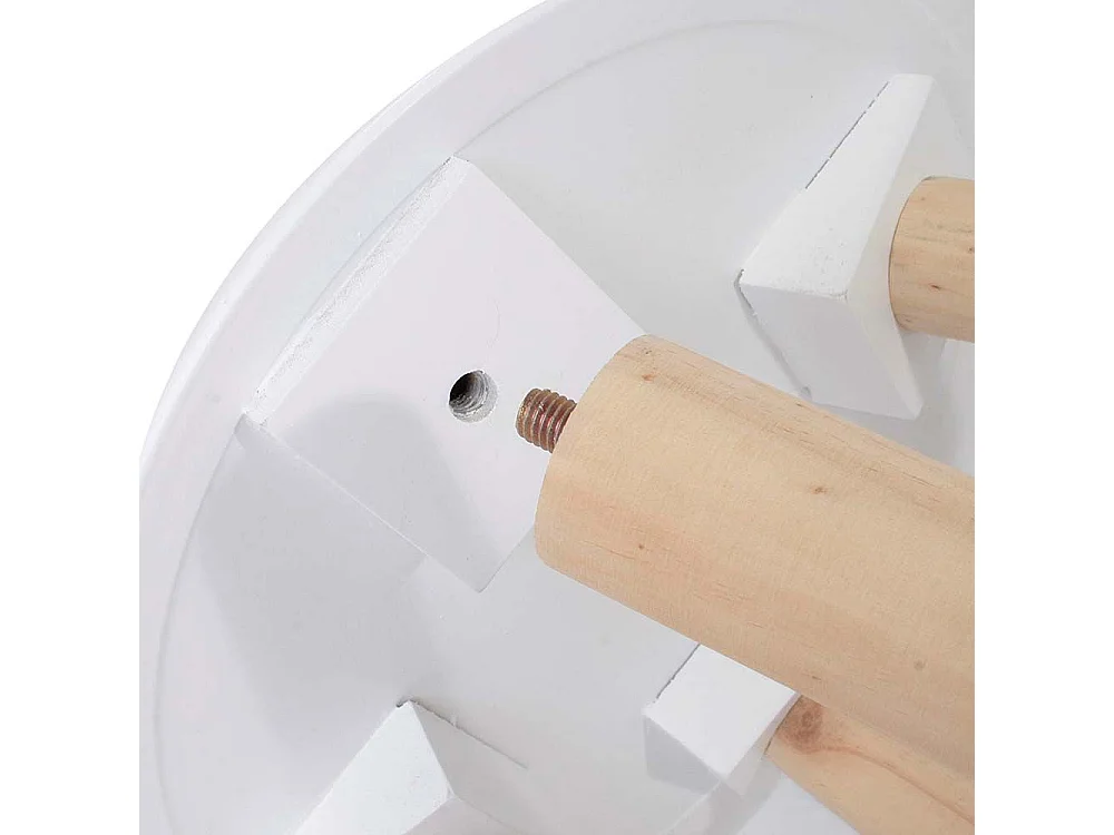 Tables Gigognes Ronde Relief Gouttelette X2 Blanc, Marron